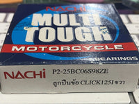 P2 25Bc06 S98Ze (25 X 62 X 15 Mm.) Nachi Deep Groove Ball Bearing Nachi Ball Bearing, Open Cover on 1 Side, Steel Cover on 1 Side = 1 Bearing P2-25Bc06S98Ze
