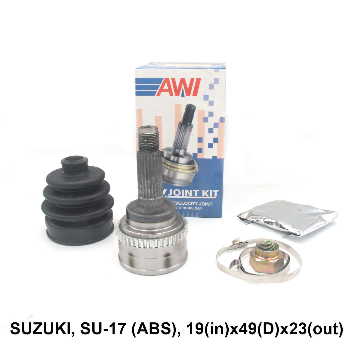 CV Joint, AWI, SU-17, 19(in)x23(D)x49(out) (006404)