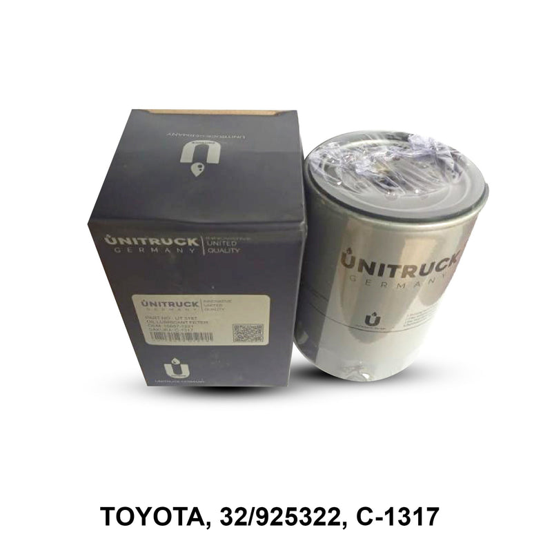 กรองน้ำมันเครื่อง(Spin-On) UNITRUCK, 15607-1221 , C-1317, TOYOTA (121339)