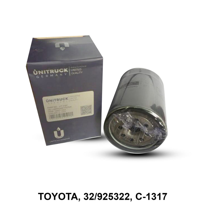 กรองน้ำมันเครื่อง(Spin-On) UNITRUCK, 15607-1221 , C-1317, TOYOTA (121339)