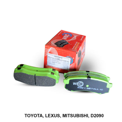 WBC Brake Pad Semi-Metallic, D2090, 04466-60020, for Toyota Camry