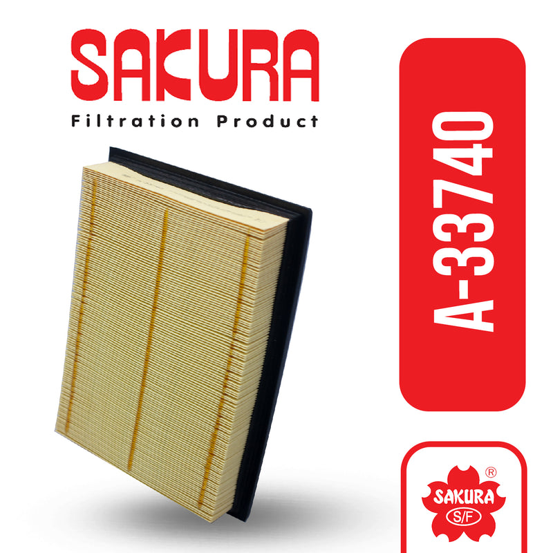 SAKURA,, Air Filter (Element), 17801-0L050, A-33740, TOYOTA