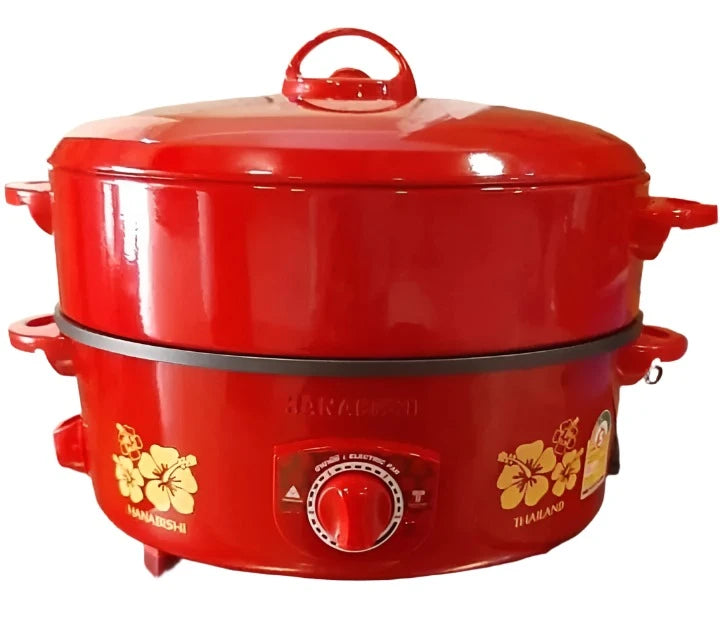 Pan, HANABISHI, 14"Nonstick With Steamer, HGP-14ST