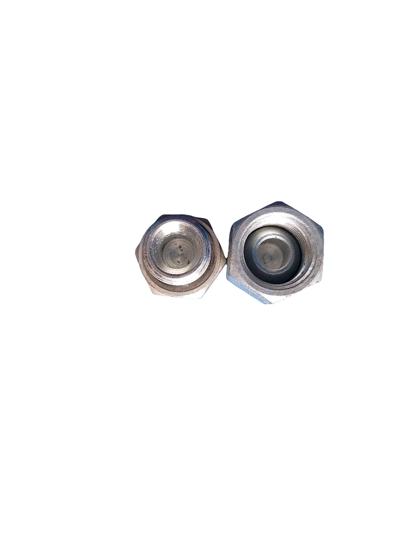 WPR 3/8 Inch Steel Hex End Cap, 3/8 Inch NPT Male Hex End Plug+3/8 Inch Brass Hex Female Thread