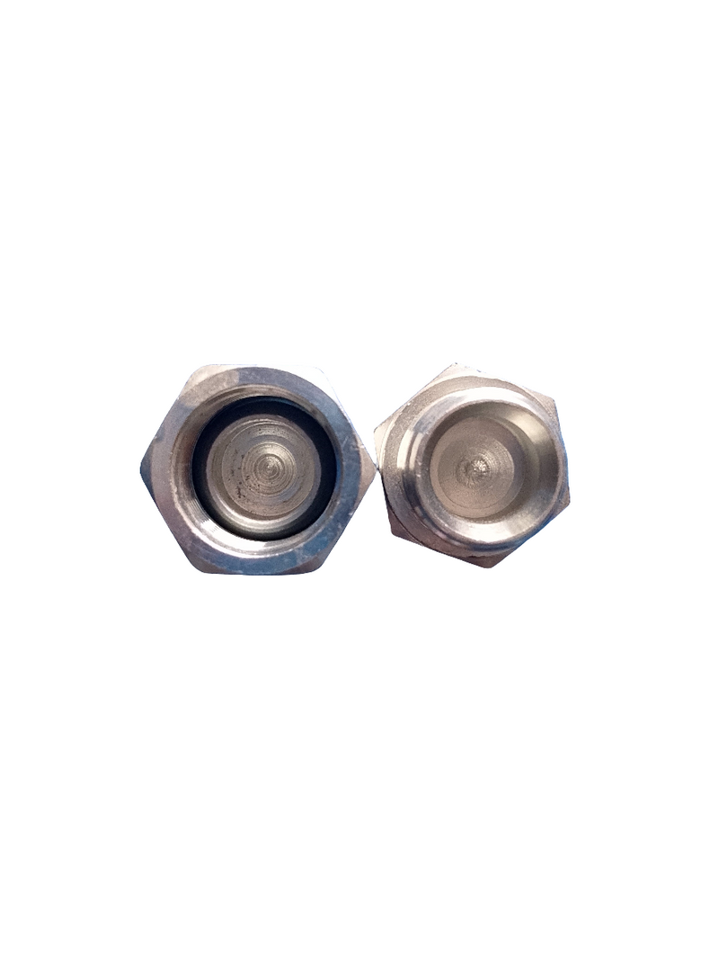 WPR 1 Inch Steel Hex End Cap, 1/ Inch NPT Male Hex End Plug+1 Inch Brass Hex Female Thread