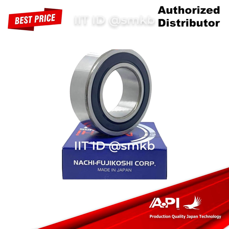JAPAN แท้ 5210-2RS ตลับลูกปืนเม็ดกลมสัมผัสเชิงมุม 2 แถว ฝายาง 2 ข้าง ( DOUBLE ROW ANGULAR CONTACT BALL BEARING 5210 Nachi