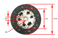 จานคลัทช์ LOOK HND-009U OD 430mm ID 250mm ฟัน 10mm 430*250*10 MITSUBISHI 8DC11 (122227)