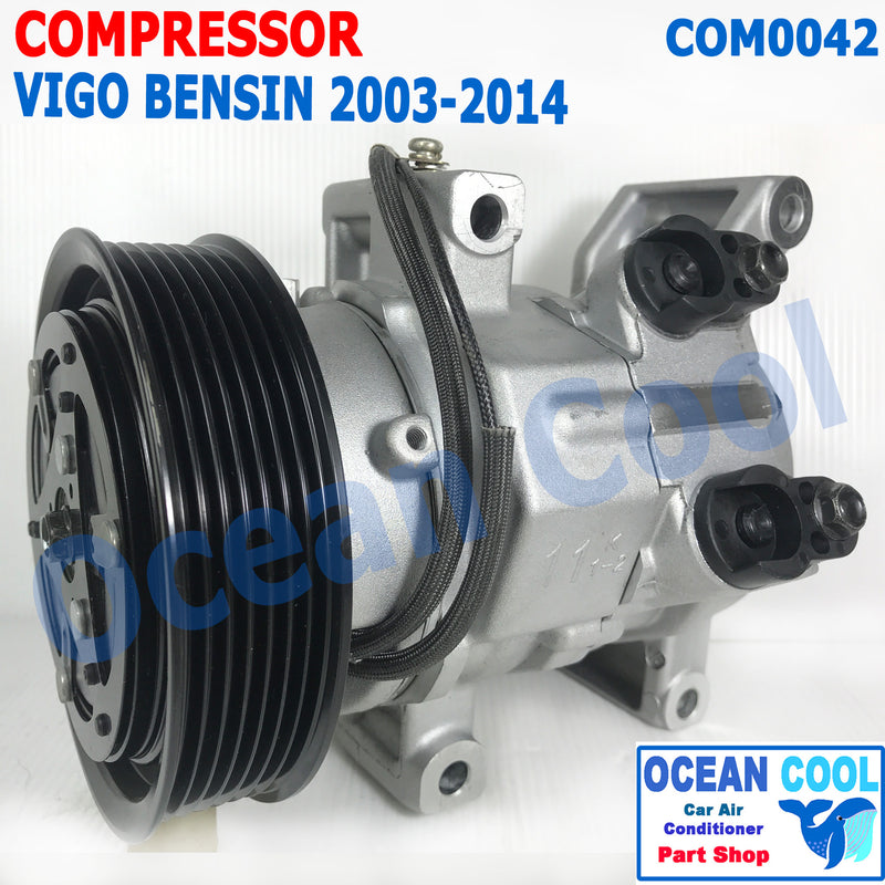 Compressor for Toyota Hilux Vigo, Year 2003 to 2014, 10S11C, Gasoline Engine, Genuine Nachi Flywheel Bearing, Car Air Conditioner Compressor, Air Conditioner Compressor, Compressor for Toyota Hilux Vi