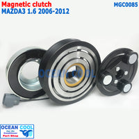 Clutch Assembly for Mazda3 1.6 Front, Clutch Assembly, Clutch Pulley, Magnetic Clutch Mazda3 Engine 1.6 Mgc0085, Clutch Pulley Bearing Nsk/Nachi, Genuine, Mazda 3 Car Air Conditioner Parts.