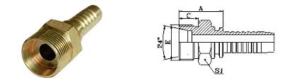 Metric Male 24° Cone Seat L.T. Din 3853, 10411-26-08, WPR | Hose Fitting (119440)