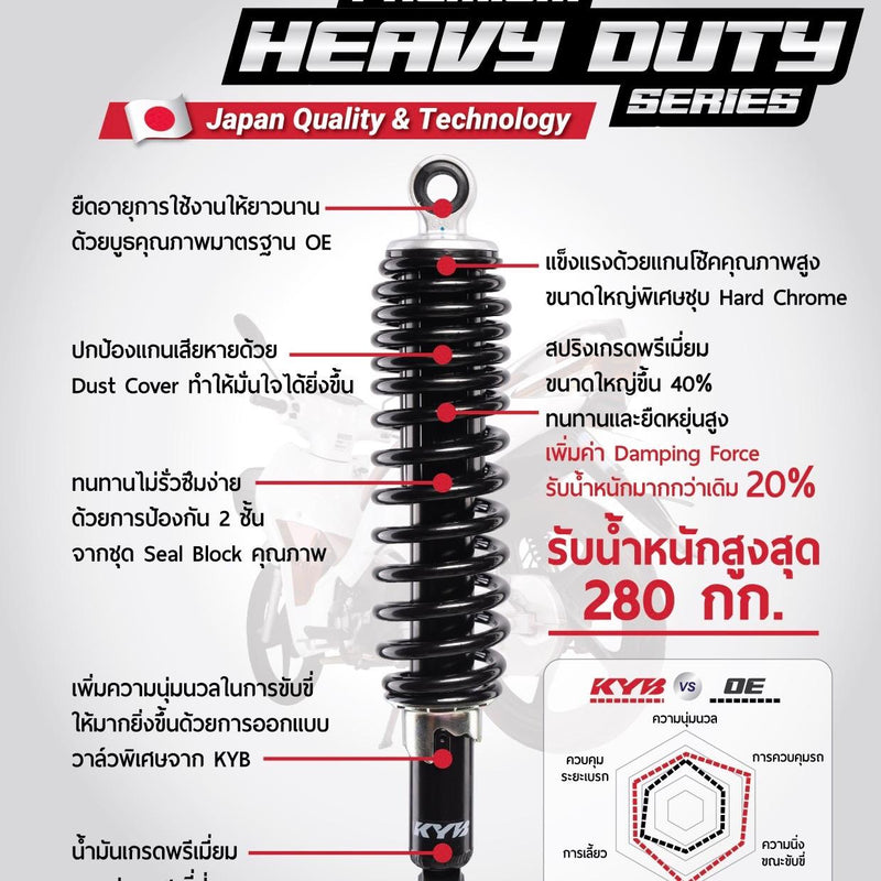 KYB HEAVY DUTY HONDA CLICK Shock Absorber