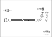 "สายเบรคเพลาหน้าสำหรับ Toyota, CORTECO, OEM 9094702714"