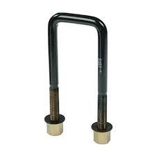 U Bolt, (Square), NS, 14mmx64mmx8", (Black Bake Colour) (122274)
