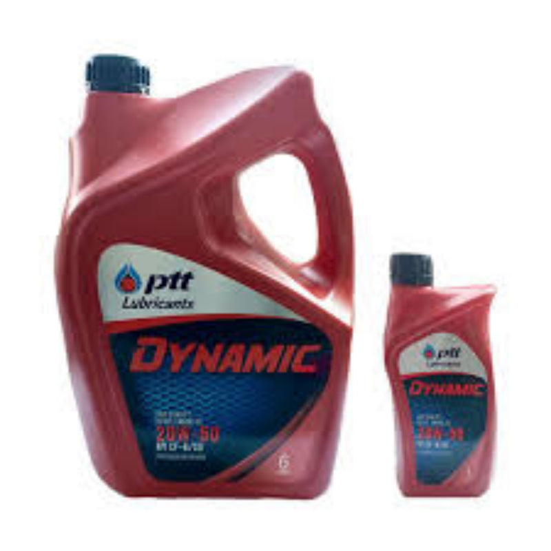 PTT Engine Oil PTT 20w50 DYNAMIC PLUS API CI-4 CH-4/SL  5+1Liter DieseL