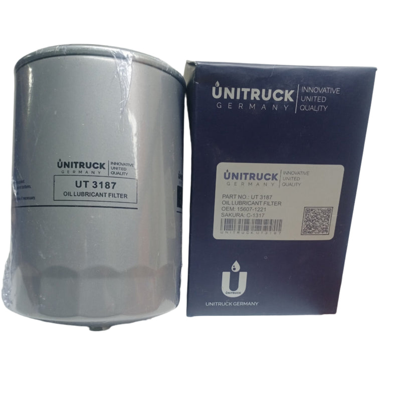 กรองน้ำมันเครื่อง(Spin-On) UNITRUCK, 15607-1221 , C-1317, TOYOTA (121339)