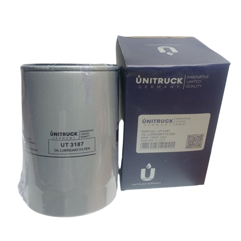 กรองน้ำมันเครื่อง(Spin-On) UNITRUCK, 15607-1221 , C-1317, TOYOTA (121339)