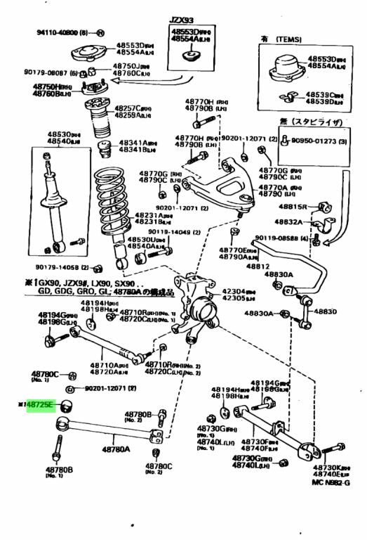 RBI Suspension Bush RE RH/LH 48725-22150 T25GX90E
