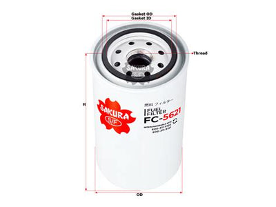 Sakura FF-5076 FC-5621 Fuel Filter for Diesel Engines