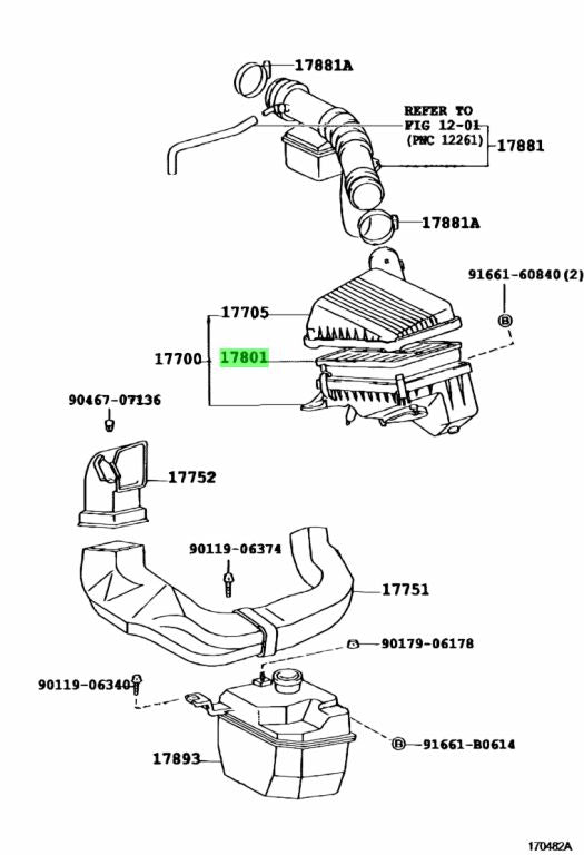 JS Air Filter – A176J (Toyota OEM 17801-11090