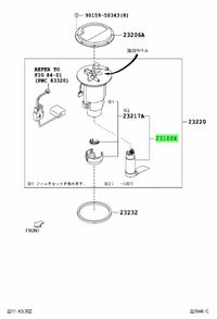DAIHATSU In-Tank Fuel Pump 23100-B1030 for Daihatsu