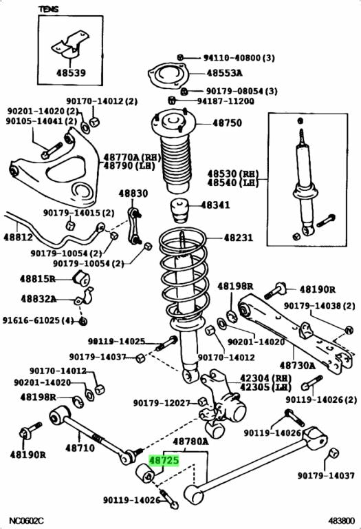 RBI Suspension Bush RE LH 48725-22110 T25LS401