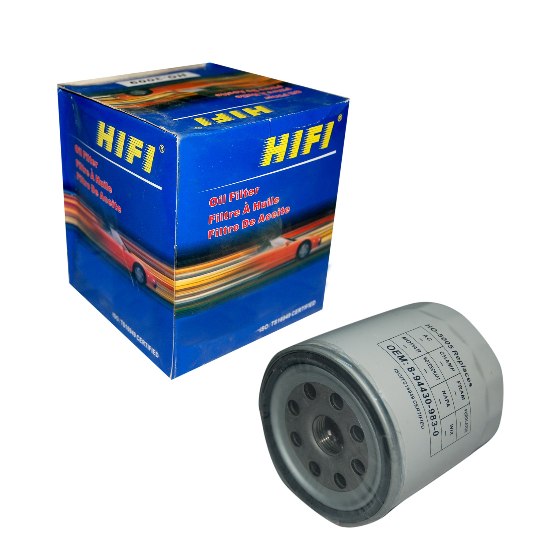 Oil Filter, HIFI, 8-94430983-0, HO-5005 (001345) - Win Store