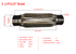 Exhaust Pipe, WPR, 3 1/4" x 15" (OD89 X 291/383), With Inner Braid, Three Layer 83mm x 89mm x 383mm (003300)