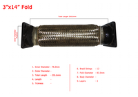 WPR Exhaust Pipe 3"x14" Inner Braid 3-Layer Compact