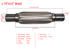Exhaust Pipe၊ WPR၊ 1.75 လက်မ x13 လက်မ (အတွင်းပိုင်းကျစ်ဆံမြီးပါသော၊ အလွှာသုံးလွှာ (003326)