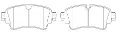 ผ้าเบรค NIBK 4N0698451, PN0697, AUDI (009684)