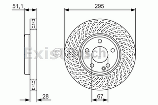 Rotor Disc, BOSCH, A 246 421 24 12, 0 986 479 A58, MERCEDES-BENZ  (019994)