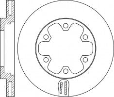 Rotor Disc, NIBK, 561401B, RN1815V, BENDIX (018421)