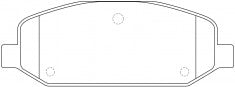NIBK, Brake Pad, D1661-8888, PN0572, FMSI