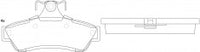 NIBK, Brake Pad, DB1332X, PN0825, BENDIX