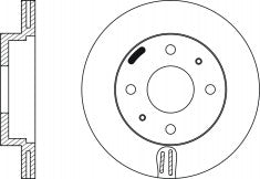 Rotor Disc, NIBK, 562024B, RN1101V, BENDIX (018500)