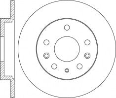 จานโรเตอร์, NIBK, 562416B, RN1208, BENDIX EUR (017956)