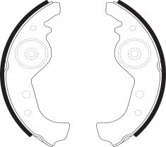 NIBK, Brake Shoes, 94973449, FN0507, AUTOBIANCHI