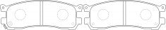 NIBK, Brake Pad, A-242K, PN5290, AKEBONO