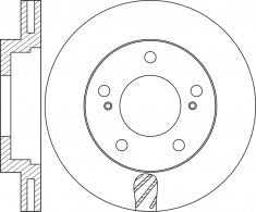 Rotor Disc, NIBK, BN-1015E, RN1620V, AKEBONO (018702)