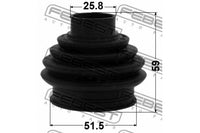 Drive Shaft Boot, FEBEST, 1K0 598 203, 2315P-CCR, AUDI (065347)