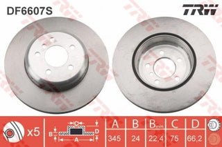 Performance Rotor Disc, TRW, 34 20 6 797 607, DF6607S, BMW (077371)