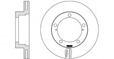 จานโรเตอร์, NIBK, 43512-0C020, RN22002V, TOYOTA (019069)