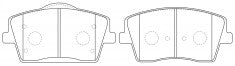 ผ้าเบรค NIBK, D2137-9374, PN0871, FMSI (019162)