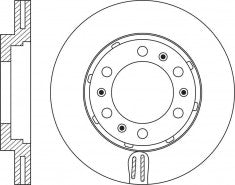 Rotor Disc, NIBK, 562228B, RN1651V, BENDIX (018217)