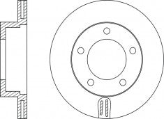 Rotor Disc, NIBK, 561629B, RN1284V, BENDIX (017732)