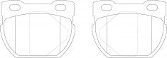 ผ้าเบรค NIBK 573068B, PN0276, BENDIX EUR (017735)
