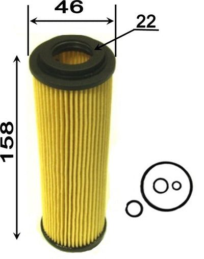กรองน้ำมันเครื่อง (ELEMENT), JS, 271.180.00.09, OE0021, MERCEDES-BENZ (034782)