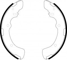 NIBK, Brake Shoes, NR-3043, FN6686, AKEBONO