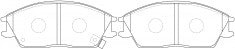 ผ้าเบรค NIBK, A-173K, PN0091, AKEBONO (017400)