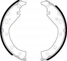 NIBK, Brake Shoes, NR-1082, FN2358, AKEBONO